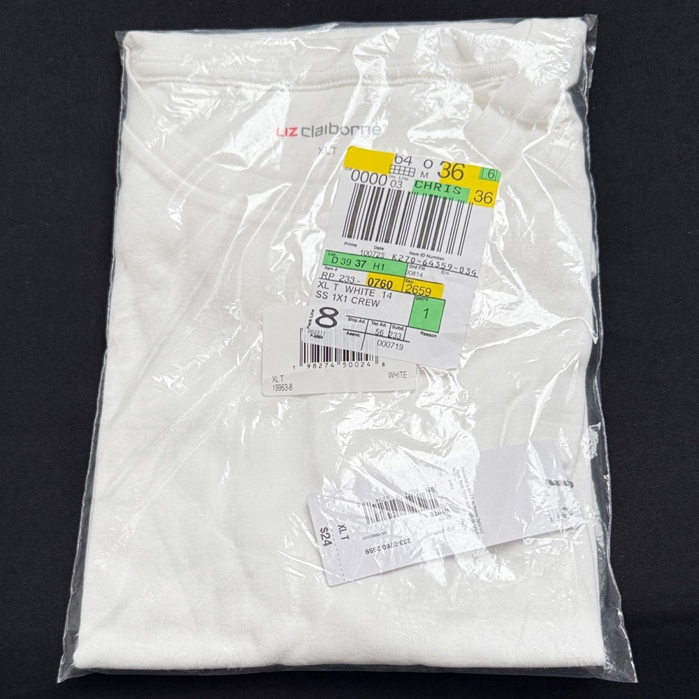 Liz Claiborne White Short-Sleeve Crew Tee - Basic Layer